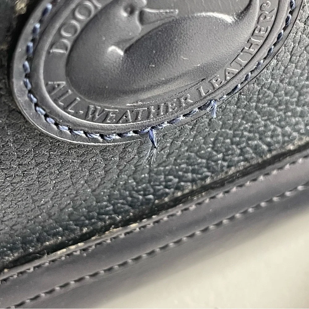 Dooney and Bourke Navy Blue Leather Mini Norfolk Bag crossbody bag - Picture 9 of 16